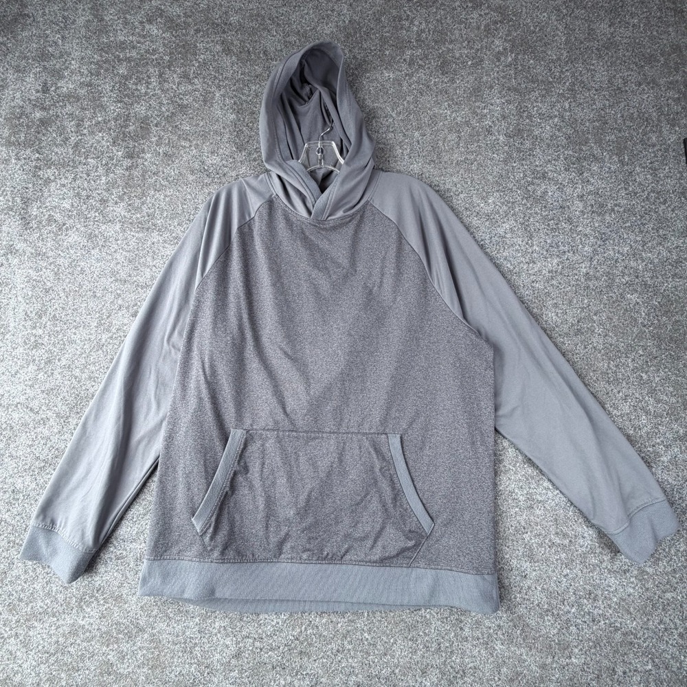 Traj3ctory Oversized Hoodie Womens Large Gray Fleece Lined Cotton Drop Shoulder